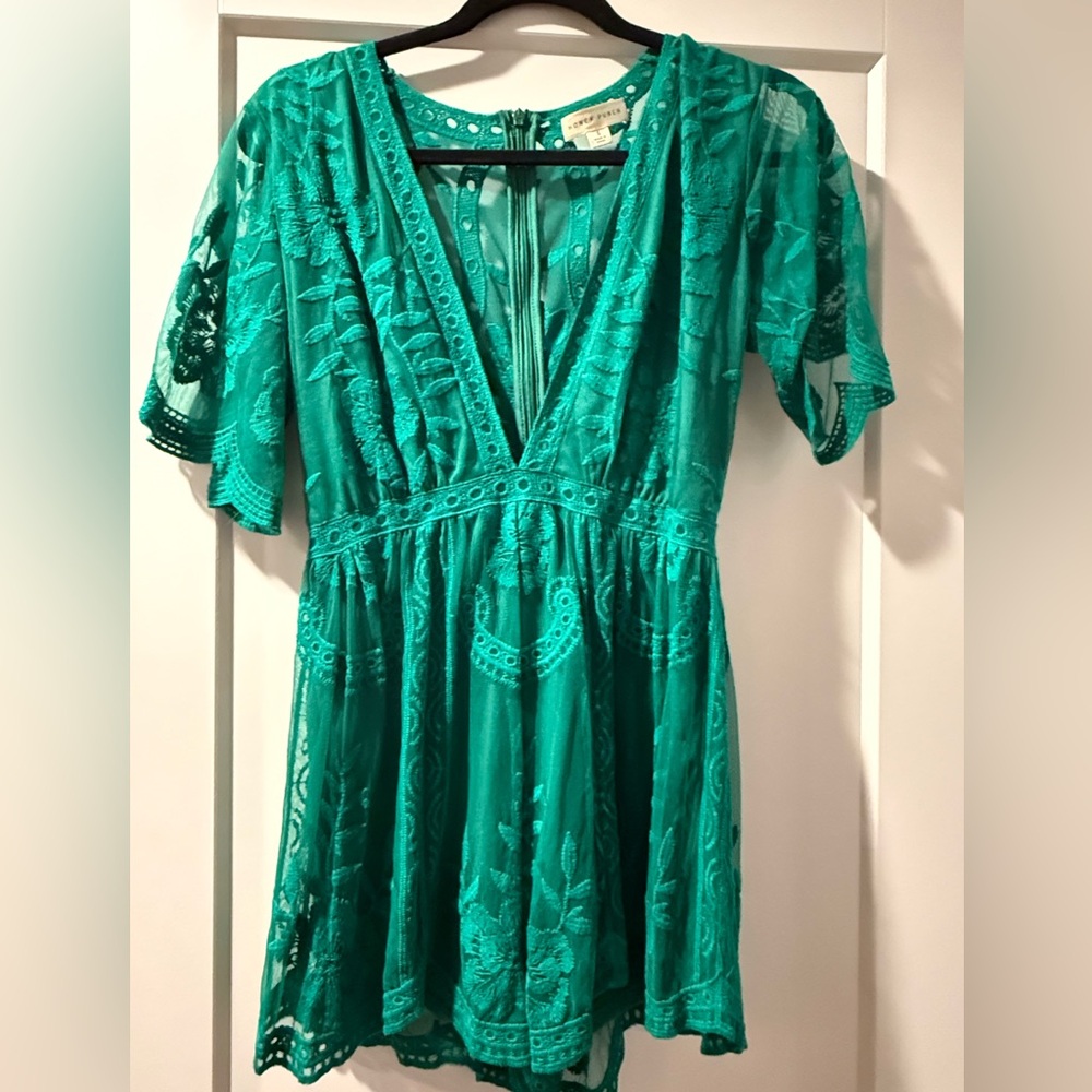Honey Punch St Pattys green romper